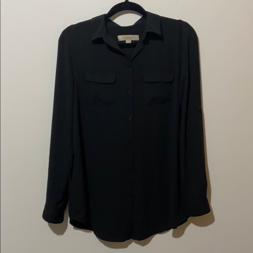 Black Loft Maternity Top